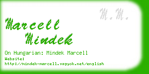 marcell mindek business card